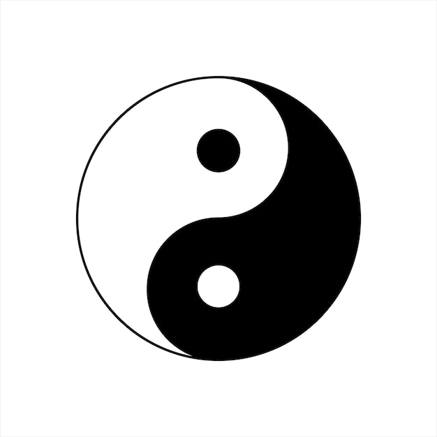 Yin yang vector symbol