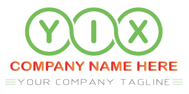 Design del logo della lettera yix