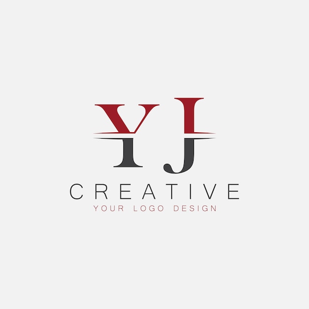 YJ イニシャル・モノグラム 文字 クリエイティブ・ロゴ