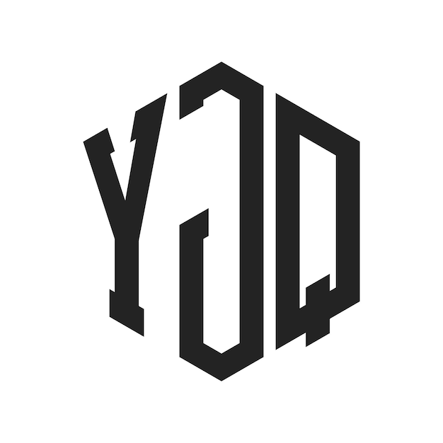 YJQ ロゴデザイン イニシャルレター YJQ モノグラム ロゴは六角形を使用しています