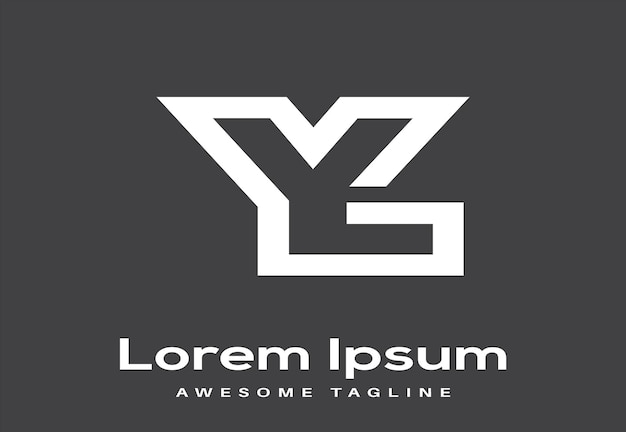 Вектор Дизайн логотипа буквы yl