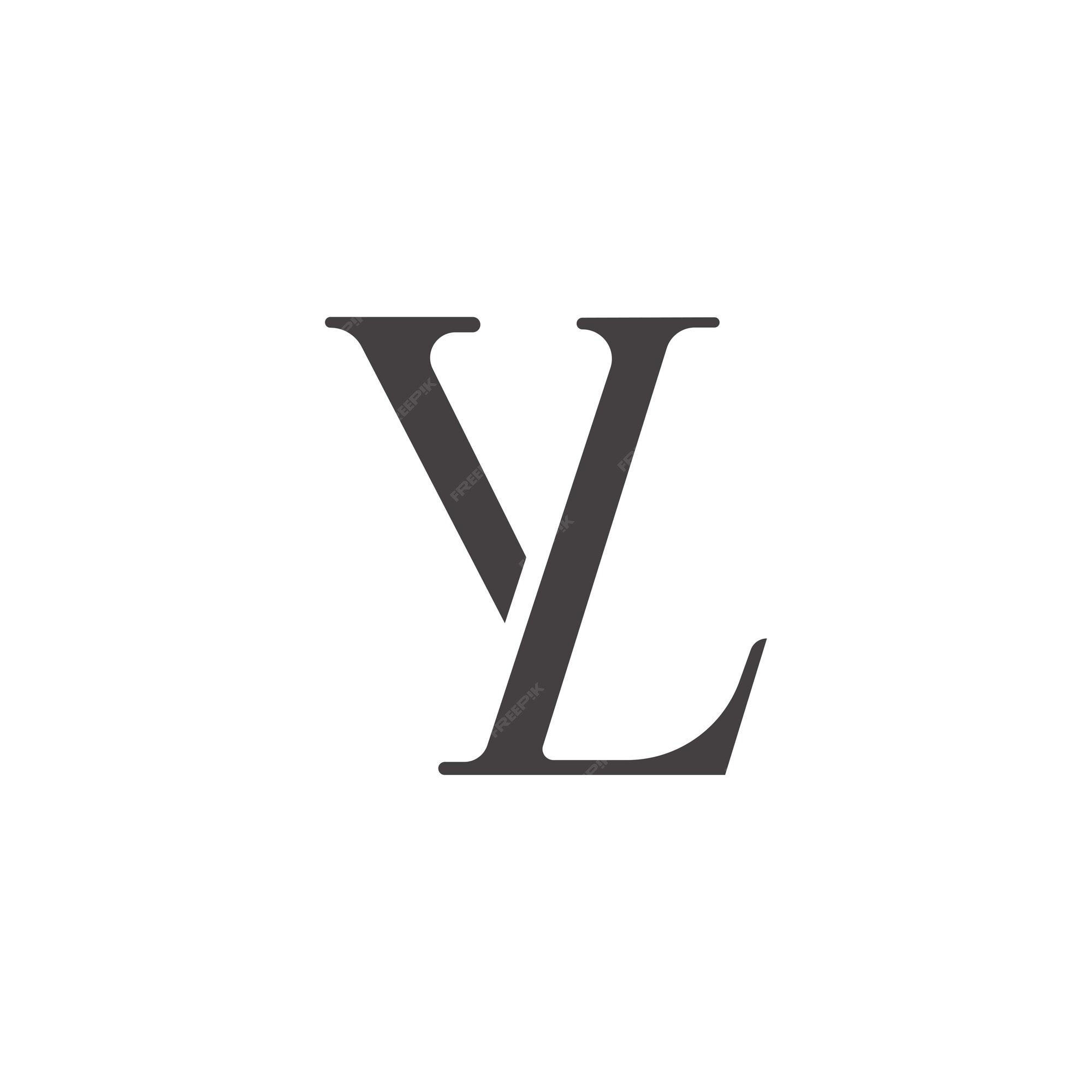 yl logo initial logo vector modern blue fold style Stock Vector