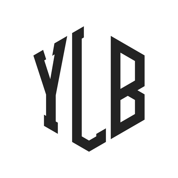 YLB ロゴのデザイン イニシャルレター YLB モノグラム ロゴは六角形の形を使用しています