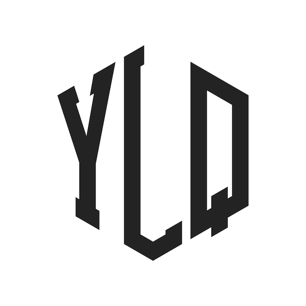 YLQ ロゴデザイン イニシャルレター YLQ モノグラム ロゴは六角形を使用しています