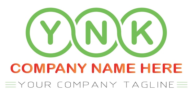 Vector ynk letter logo design