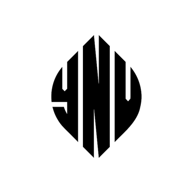 Вектор ynv круг буква дизайн логотипа с кругом и эллипсовой формой ynv эллипса буквы с типографическим стилем три инициалы образуют круг логотипа ynv круг эмблема абстрактная монограмма письмо марка вектор
