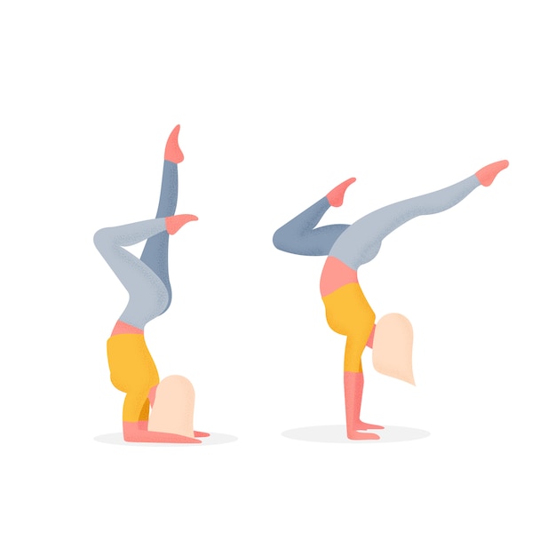 Yoga carattere illustrazione avatar