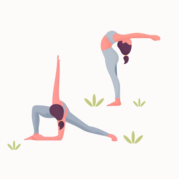 Yoga avatar karakter illustratie