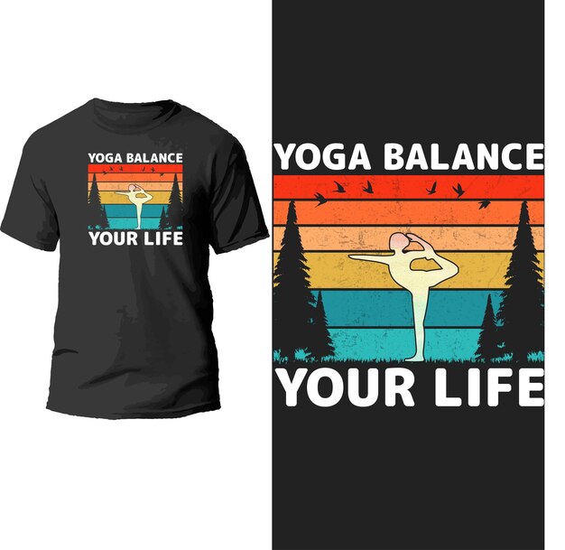 Yoga balance your life t shirt design