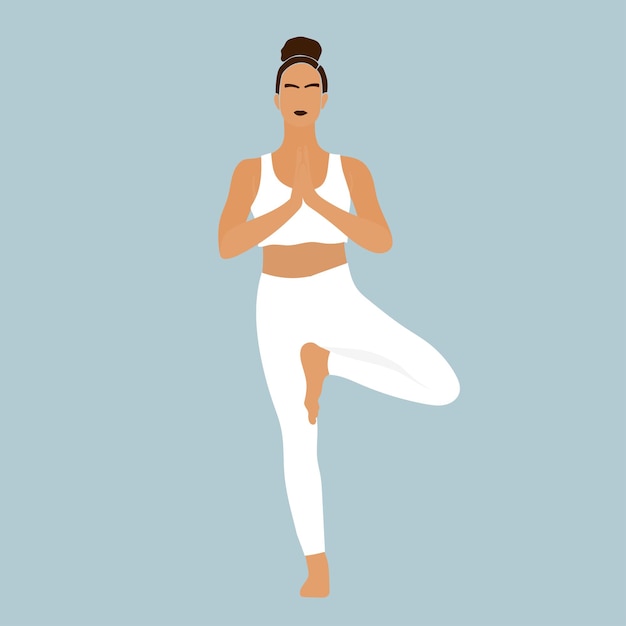 Vettore yoga corpo giovane ragazza silhouette sport posa icon