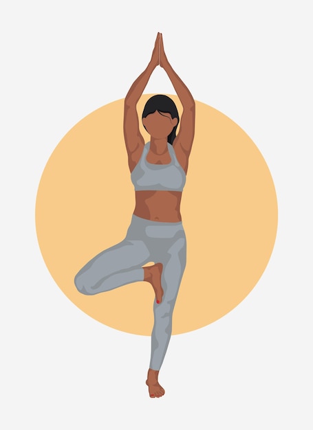 Vector yoga boom positie