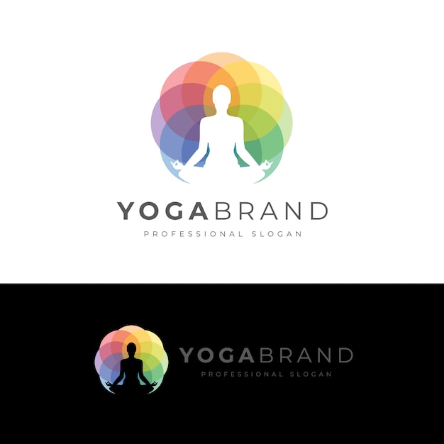 Vector yoga brand logo
