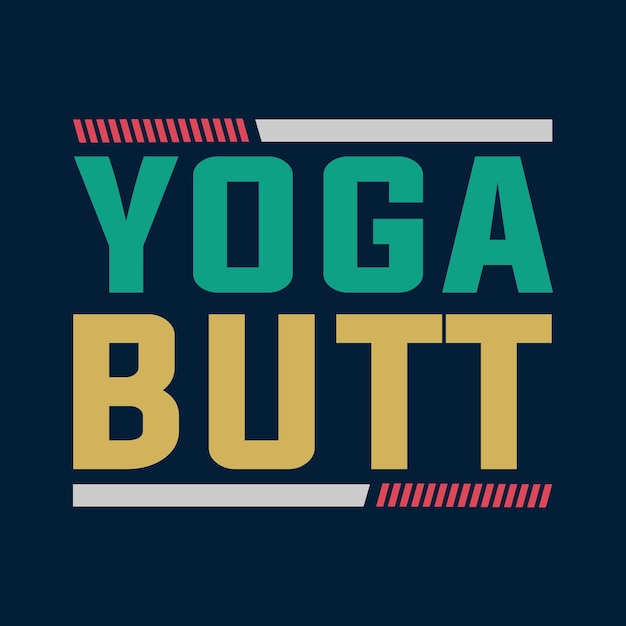 Yoga butt t-shirtontwerp