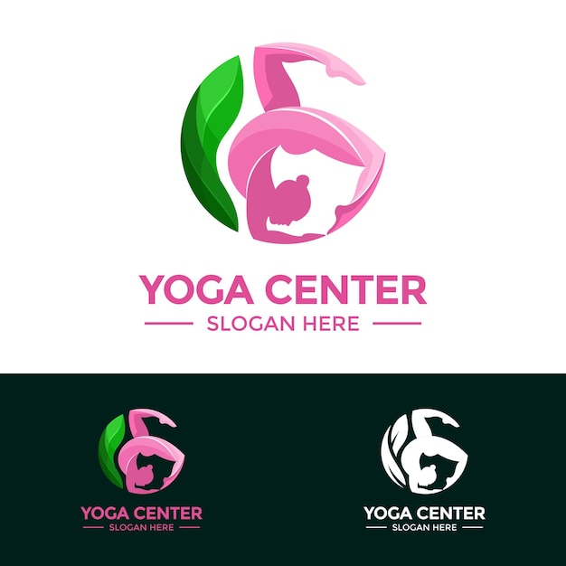 Vettore logo del centro yoga