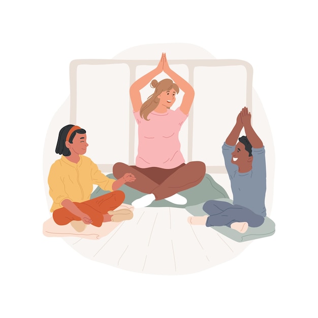 Yoga club isolated cartoon vector illustration