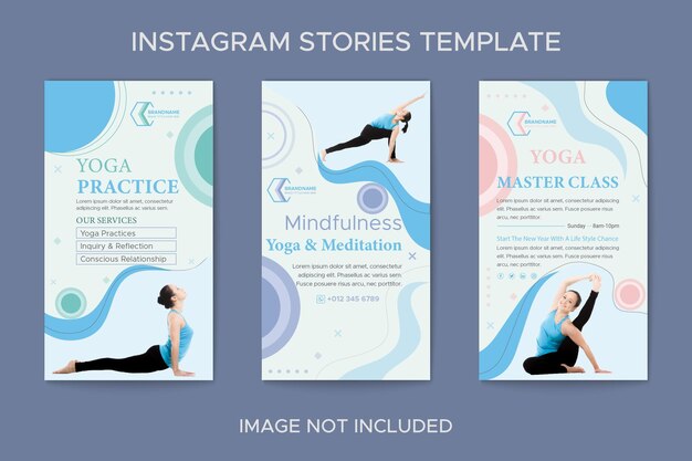 Yoga concept Instagram verhalencollectie