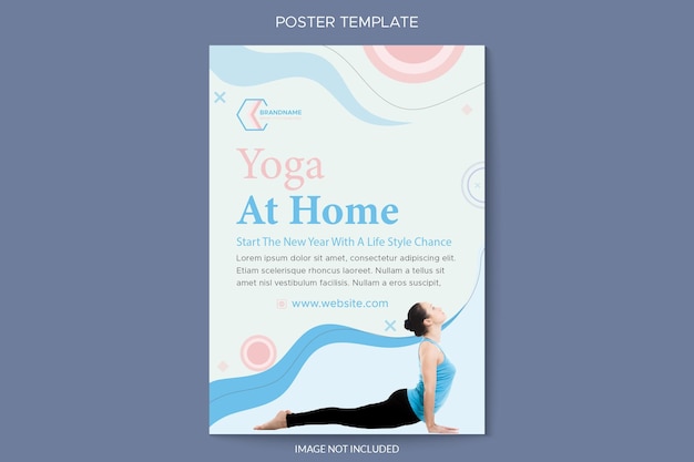 Vector yoga concept marketing poster template