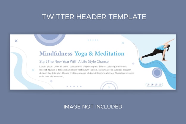 Yoga concept Twitter header template