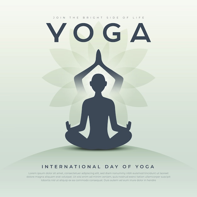 Vector yoga day creative template