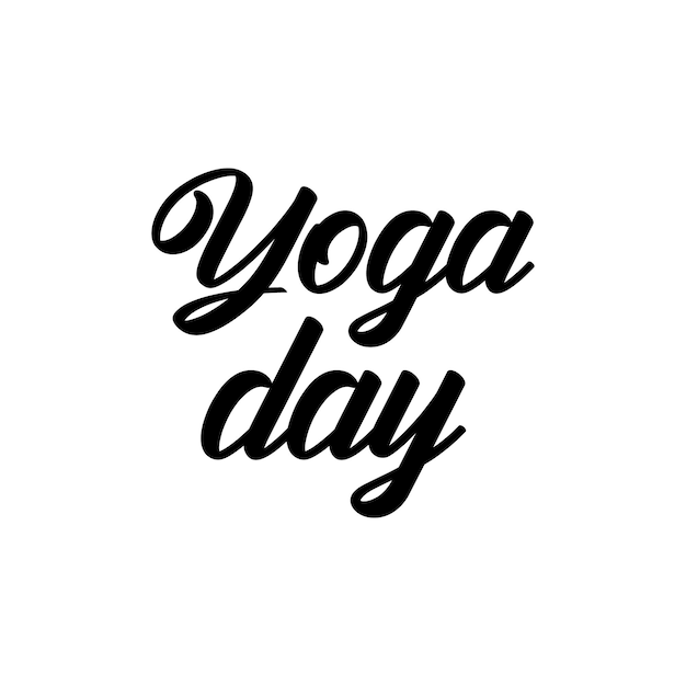 La tipografia del giorno dello yoga cita l'iscrizione per il poster delle tazze della maglietta