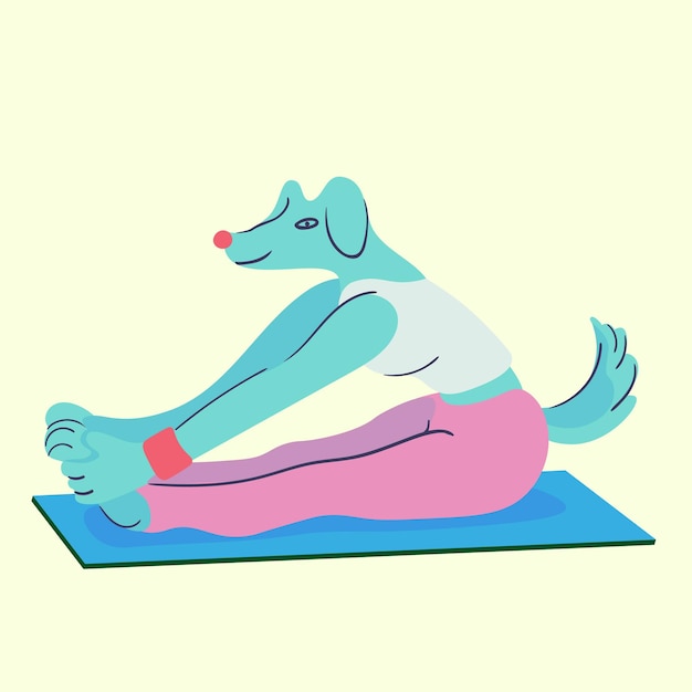 Yoga dog furry