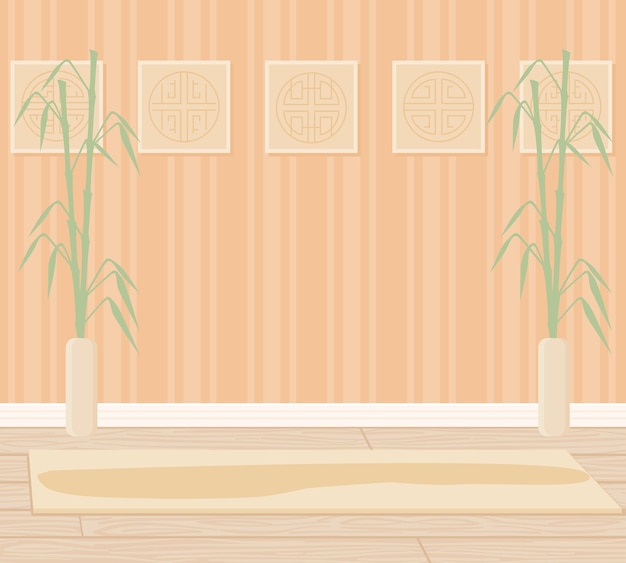 Vector yoga environment vector illustration creative design