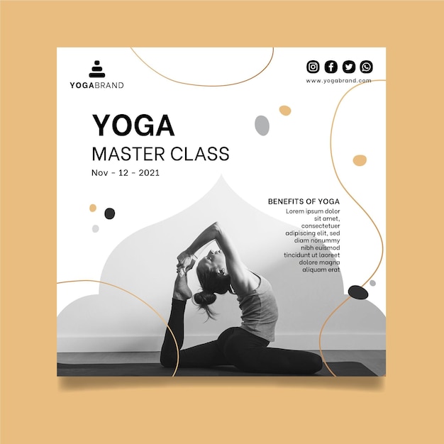 Yoga flyer template