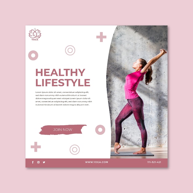 Yoga flyer vierkant