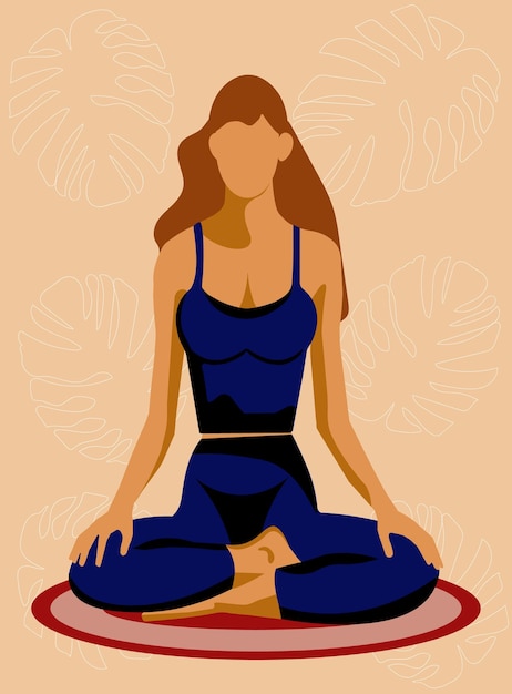 yoga girl in the lotus position