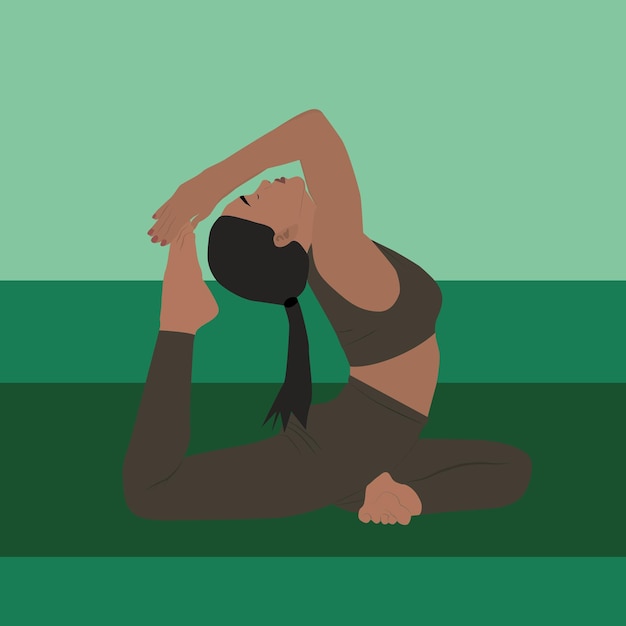 Vector yoga girl