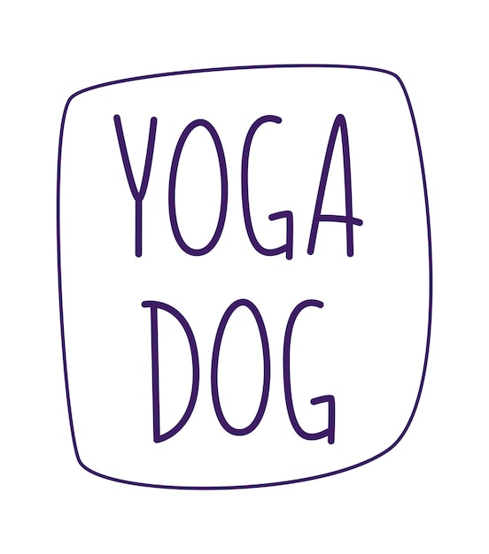 Yoga hond sticker