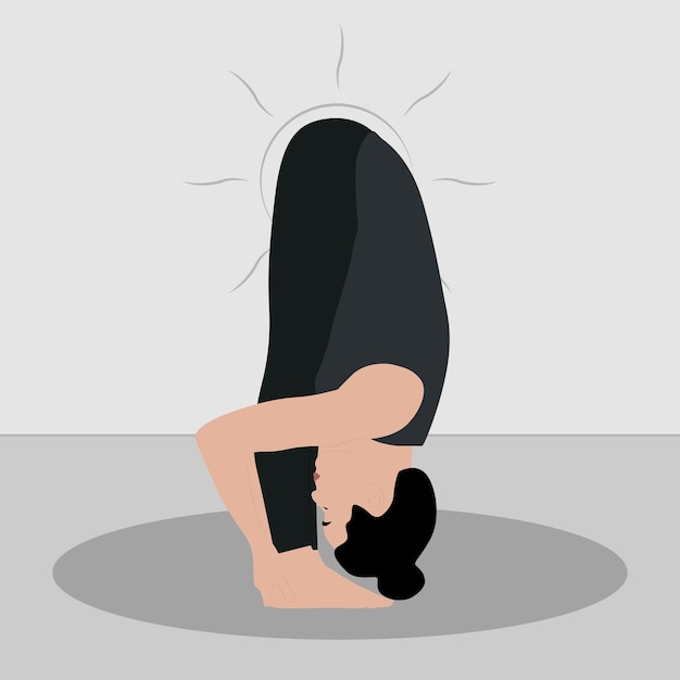 Vector yoga houdingen set vrouw