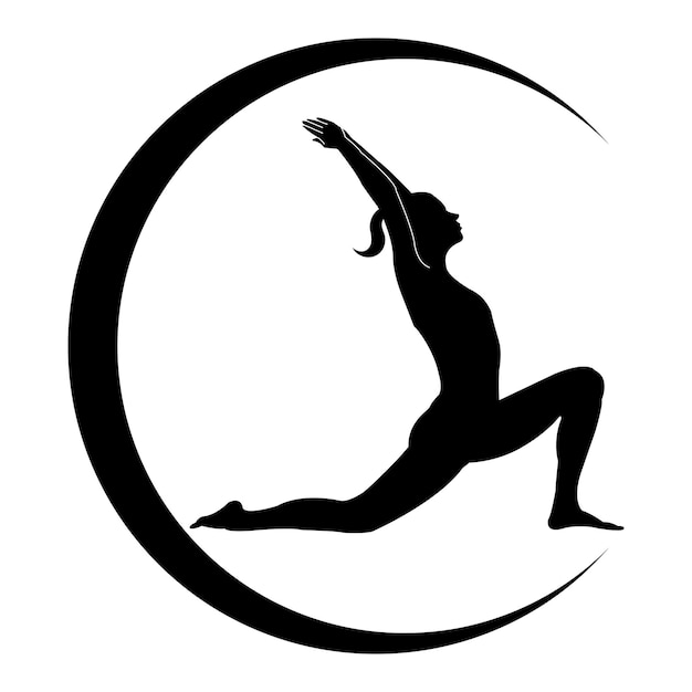 Vector yoga iconmeditation icon