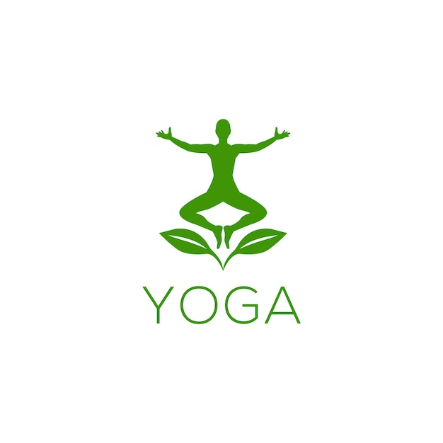 Yoga icons and logos spa center fitness or yoga logo deign