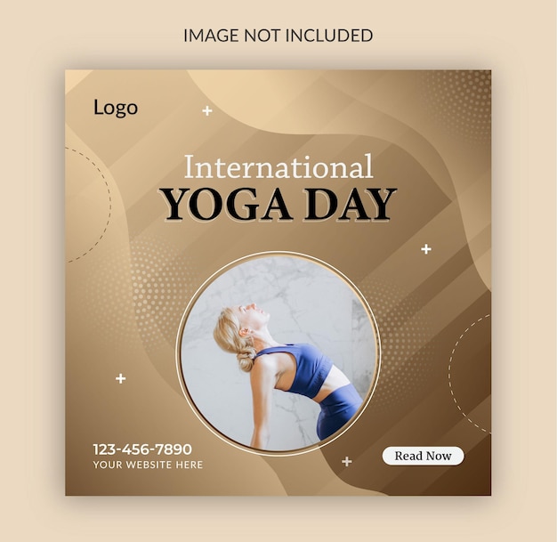 Vector yoga instagram post template