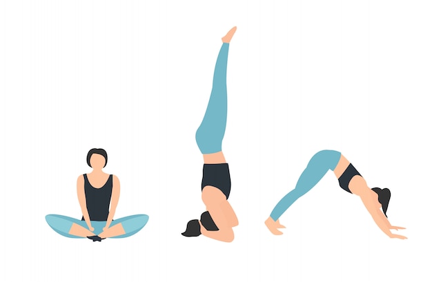 Sfondo internazionale di yoga. illustrazione