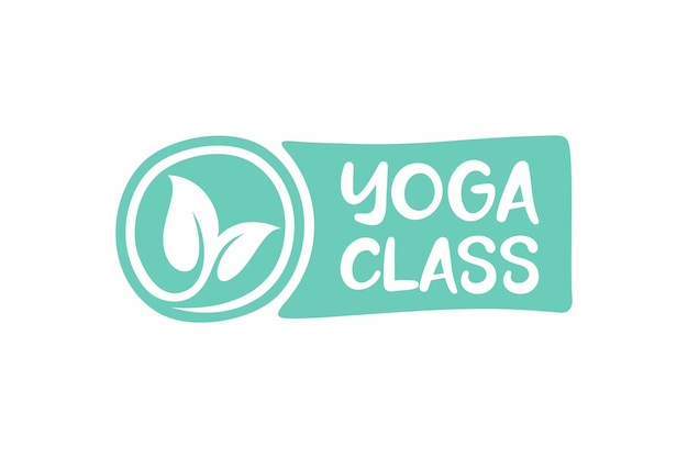 Yoga klasse label Vector fitness club logo Hand getekende tags en elementen voor natuurlijke yoga club