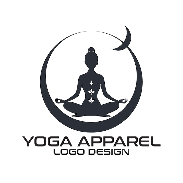 Yoga kleding Vector logo ontwerp