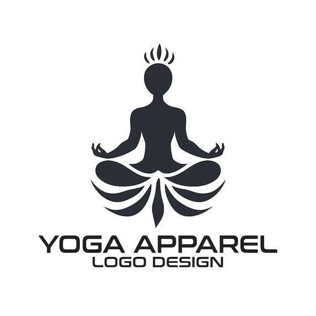 Yoga kleding vector logo ontwerp