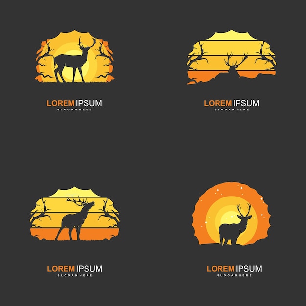 yoga Logo design silhouette template