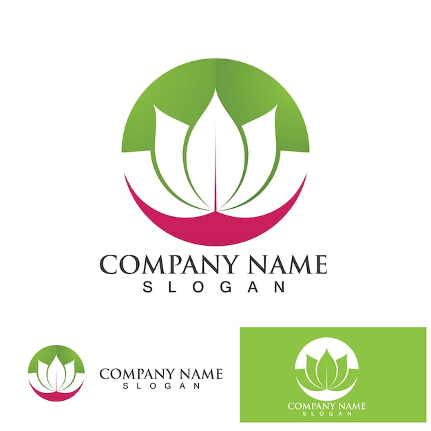 Yoga logo design stock human meditation in lotus flower vector illustration