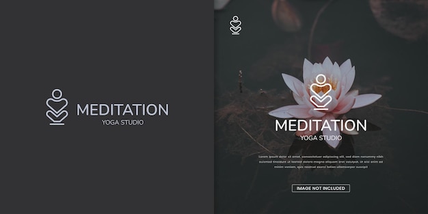 Yoga logo design template