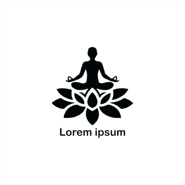 дизайн логотипа йоги.