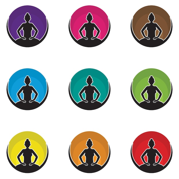 Yoga logo en vector met slogan sjabloon