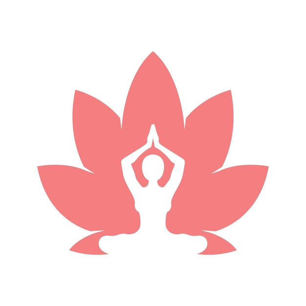 Disegno dell'icona di logo di yoga