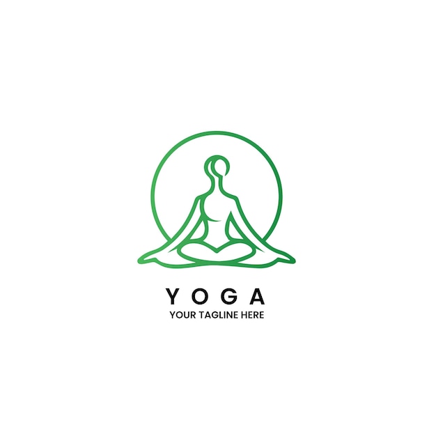 yoga logo meditation and wellness design
