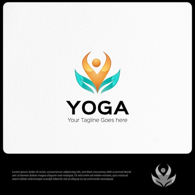 Vettore modello del logo yoga