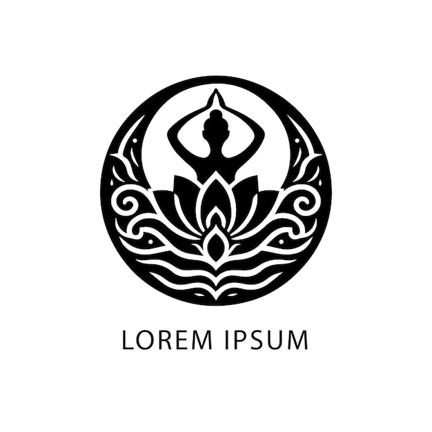 A yoga logo vector design