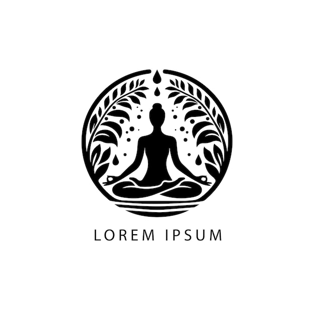 A yoga logo vector design