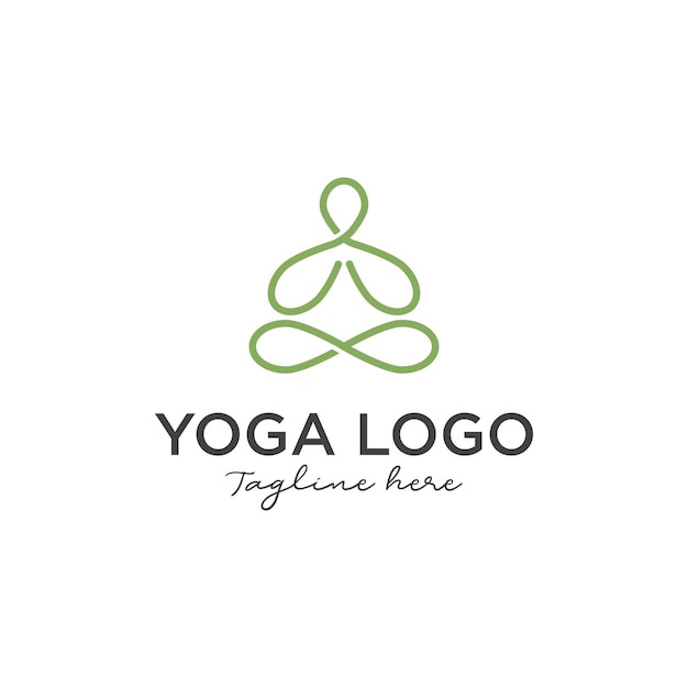 Yoga Logo vector sjabloonontwerp abstracte lineaire stijl